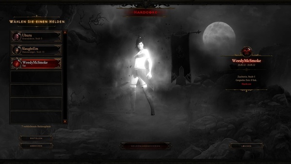 Diablo 3 - Die Grundlagen : Toter Hardcore-Charakter in Diabo 3
