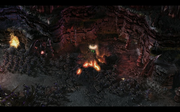 Komplettlösung zu StarCraft 2 : Nach Ablauf des Countdowns explodiert der Sprengsatz und alle Zerg im Umkreis sterben.